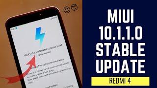 Redmi 4 Miui 10.1.1.0 Stable Update | Face Unlock Portrait Mode !!