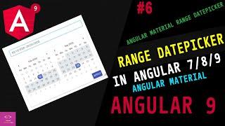 Angular Material range datepicker | angular date range picker |  angular material datepicker format