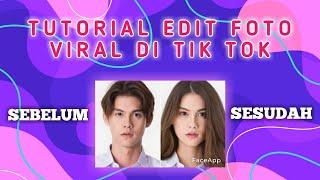 Tutorial edit foto cowok jadi cewek viral di Tik Tok