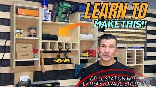 #Learn to Make This Custom Cordless #Drill Storage for French Cleat Wall!!