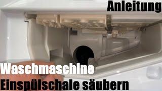 Waschmaschine Einspülschale säubern Waschmaschinen Schublade Reinigung AEG 7000 Serie Anleitung