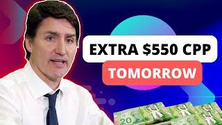 Are You Getting Extra $550 CPP! Payments Hitting Banks Tomorrow For CPP Recipients & Canada Seniors