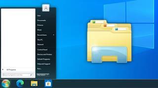 Windows 7 Taskbar and Start Menu on Windows 10 (Explorer7 Demo)