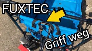 Fuxtec (CT350) Griff abgebrochen. Bollerwagen außer Kontrolle. Selber reparieren schweißen Diy