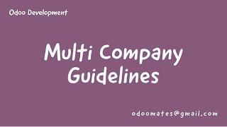 Multi Company Guidelines In Odoo - Working With Multi Company in Odoo