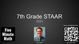 7th Grade Mathematics STAAR [2024] from Five Minute Math