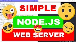 How to SETUP a WEB SERVER in Node.js, Express, JavaScript & HTML
