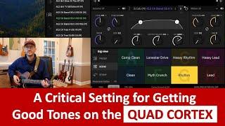 Key Setting for Getting Good Tones from A Modeler Like the Quad Cortex