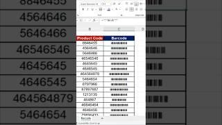 How to create barcode  in excel! #excel