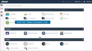 How to create an addon domain in cPanel