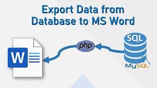 How to export data from Database to MS Word using PHP