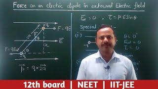 14. Torque on an electric dipole in uniform electric field | Class 12th #cbse