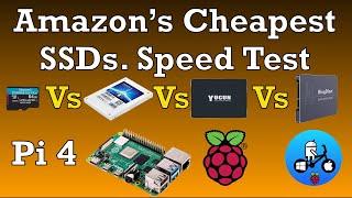 Speed test Low cost SSDs. Raspberry Pi 4.