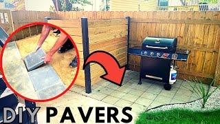 DIY Concrete Paver Patio (Simple and Inexpensive method)