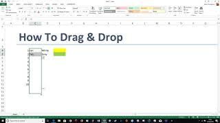 Excel How To Drag & Drop