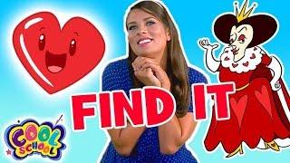 Find The HEARTSAlice in Wonderland Story Time with Ms. BooksyFind It Games | Cartoons for kids