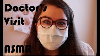 Doctor's visit: Strep Throat (soft spoken ASMR, gloves,  light, pencil writing)