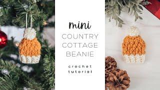 Mini Country Cottage Beanie Crochet Tutorial - How to Crochet a Mini Beanie