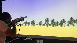 Skeet Training with a shooting simulator