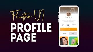 Profile Page with Flutter • Ui