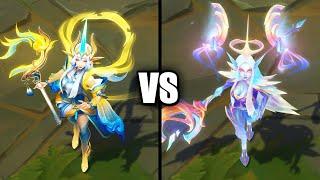 Immortal Journey Soraka vs Dawnbringer Soraka Legendary Skins Comparison (League of Legends)