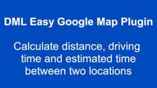 Calculate driving time and route with Google Map