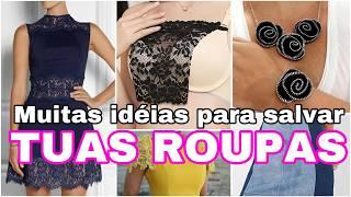 Muitas ideias e tutoriais para consertar e customizar roupas / Huda me ajuda /