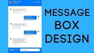How To Make Message Box Using HTML And CSS | Messenger Design In HTML CSS