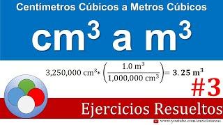 Centimetros Cúbicos a Metros Cúbicos (cm3 a m3) - Parte 3