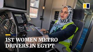 Women drive Egypt metro for the first time