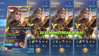 TUTORIAL : HOW TO WIN EVERYGAME USING LANCELOT IN SOLO RANK!! (NEW WINSTREAK BUILD 2025!) - MLBB