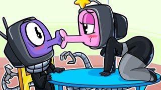 Tv Man And Tv Woman Love Story - Banban  Us Cartoon Animation