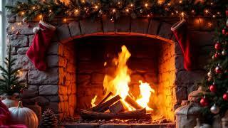  Crackling Fireplace & Classic Holiday Music  | Best Christmas Songs 2024 