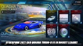 *NEW* Cyberpunk 2077 Car "QUANDRA TURBO-R" Is In Rocket League NOW - Rocket League Item Shop