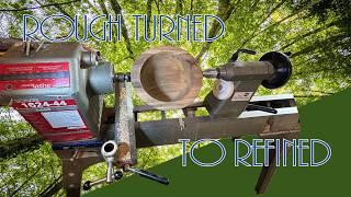 Woodturning | From Rough to Refined – Finish Turning a Wood Bowl Like a Pro