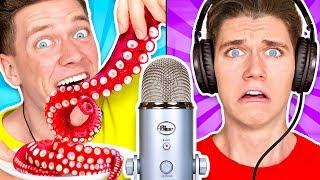 Guess That ASMR Sound w/ Octopus, Raw Honeycomb, DIY Slime & Aloe Vera Challenge