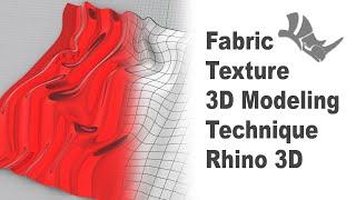 Create Fabric Texture in Rhino 3D Tutorial- Beginner CAD #440