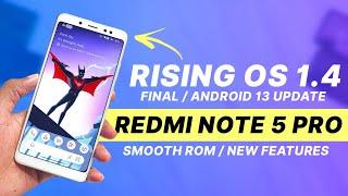 Rising OS 1.4 Final (Elysium) For Redmi Note 5 Pro | Android 13 | Smooth Rom | New Features