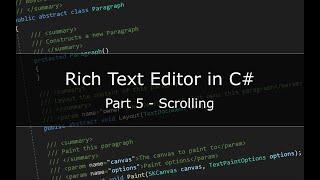 Building a Rich Text Editor in C# - Part 5 - Scrolling