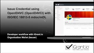 Guide to Issue Credentials with OpenID4VC (OpenID4VCI) | ISO/IEC 18013-5 mdoc/mDLFormat | iGrant.io