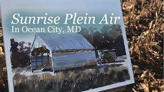 Sunrise Plein Air Watercolor Demo: Texture tools for sketching