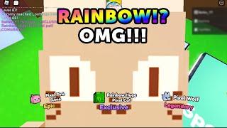 Hatching A RAINBOW HUGE PIXEL CAT with x6 Luck Event Pet Sim X (Roblox)