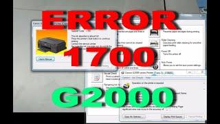 ERROR 1700 cara memperbaiki canon G2000 kedip 8x SUPPORT CODE 1700 G2000 ERROR