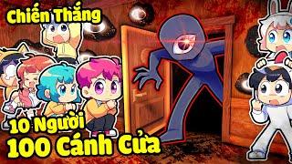 HIHA CÙNG 10 NGƯỜI SINH TỐ TEAM PHÁ ĐẢO 100 CÁNH CỬA DOORS TRONG MINECRAFT*HIHA 10 NGƯỜI DOORS 