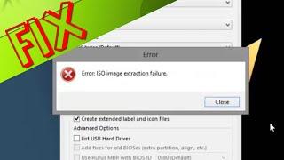 Fix Error ISO image extraction failure - Rufus PROBLEM