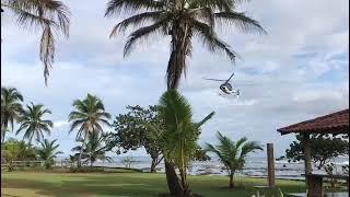 Bell-407 gxp, N 536 PW, landing La Olla de Pachuco, Palenque, Panamá