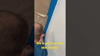 Caulking the edges of your tape when painting can help you get clean lines! #painting #howto