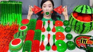 여름 특집  직접 만든 수박 젤리 & 디저트 마카롱 국수 젤리 먹방 & 레시피 Watermelon Dessert Jelly Recipe Mukbang ASMR Ssoyoung