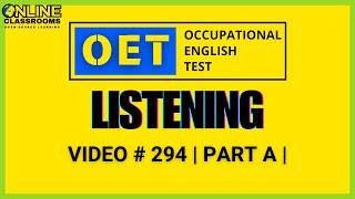 OET Listening Test | PART A | Laura Mitchell | OET 2.0 Online Classroom 