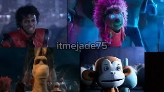 Michael Jackson, Animation, Sing, and Shrek Thriller Comparison